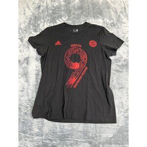 Adidas Womens FC Bayern Munich Deutscher Meister 2020/21 Black Graphic TShirt XL